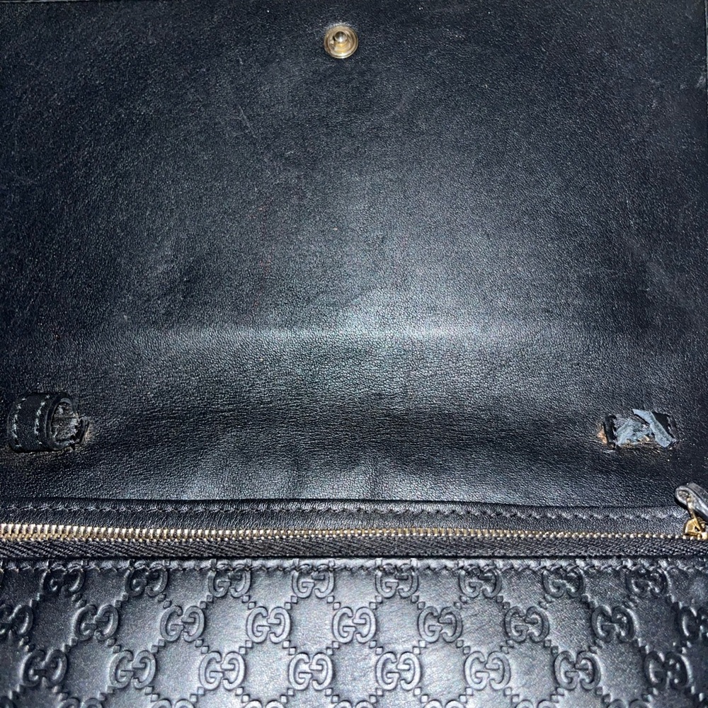 GUCCI Soft Microguccissima Continental Wallet/ Crossbody Testa Di Moro - Picture 6 of 11